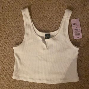 Target white cropped tank (small)